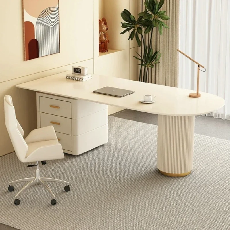 

Modern Reception Desk Table Conference Laptop Work Executive Office Desk Luxury Drawers Table Pour Ordinateur Home Furniture