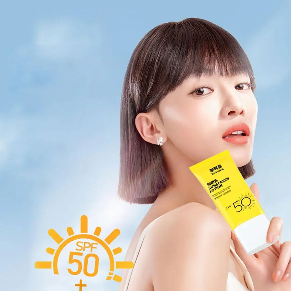 

Солнцезащитный крем SPF50, отбеливающий изоляционный лосьон, УФ-защита, водонепроницаемый, стойкий, контроль жирности, освежающий, увлажняющий, уход за лицом, 50 мл