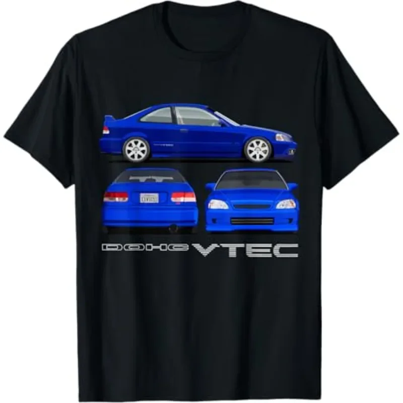 

Honda Men's and Women's T-shirt Summer New Racing Motorcycle Riding Off-road Enthusiasts Short-sleeved Civic Si JDM Car Top