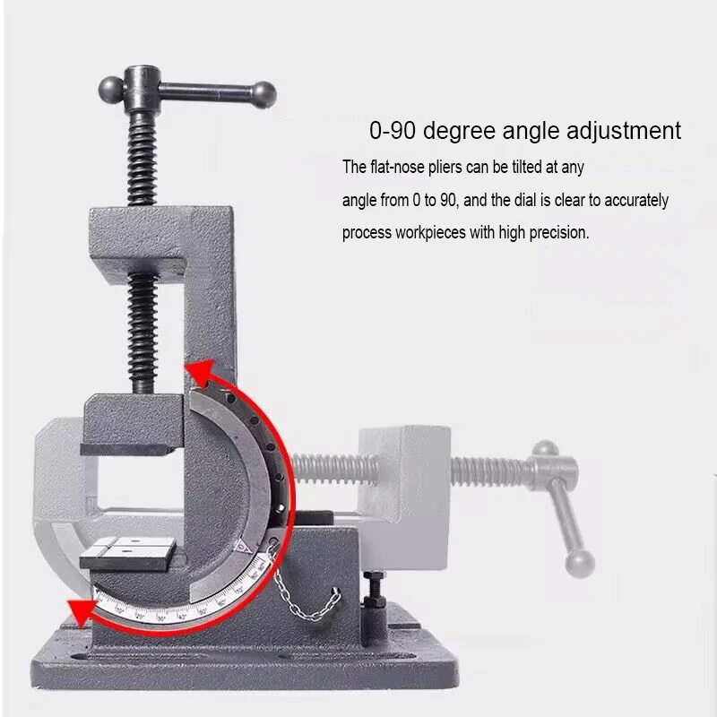 Imagem -03 - Bencph Precision Milling Machine Vise Clam Inclinação Guia Rod Ângulo Flat-nose Alicate Máquina de Perfuração 3