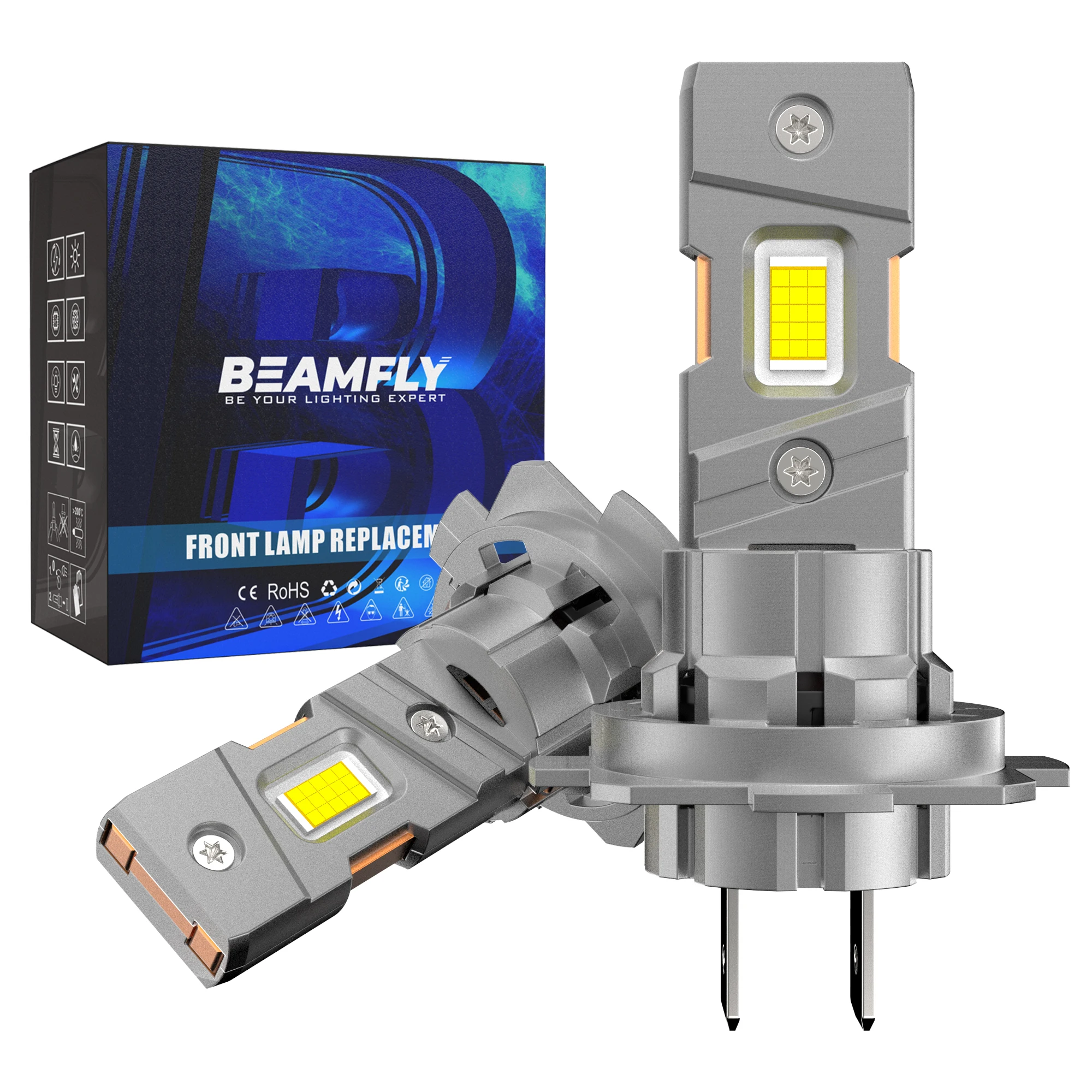 

BEAMFLY H7 Светодиодная противотуманная фара 110 Вт Высокая мощность 36000LM 6500k Лампы Canbus Эффективное тепло CSP Plug&Play Универсальная лампа