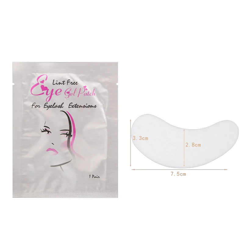100 pares de remendos para cílios, gel de hidrogel, atacado, extensão de cílios postiços sob almofadas para os olhos, ferramentas de maquiagem