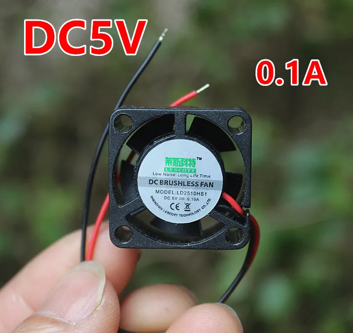 2PCS s2510  25mm Miniature DC Cooling Fan Brushless DC5V 12V Breeze Fan Mini 25*10mm Axial Fan 3D Pritner Parts