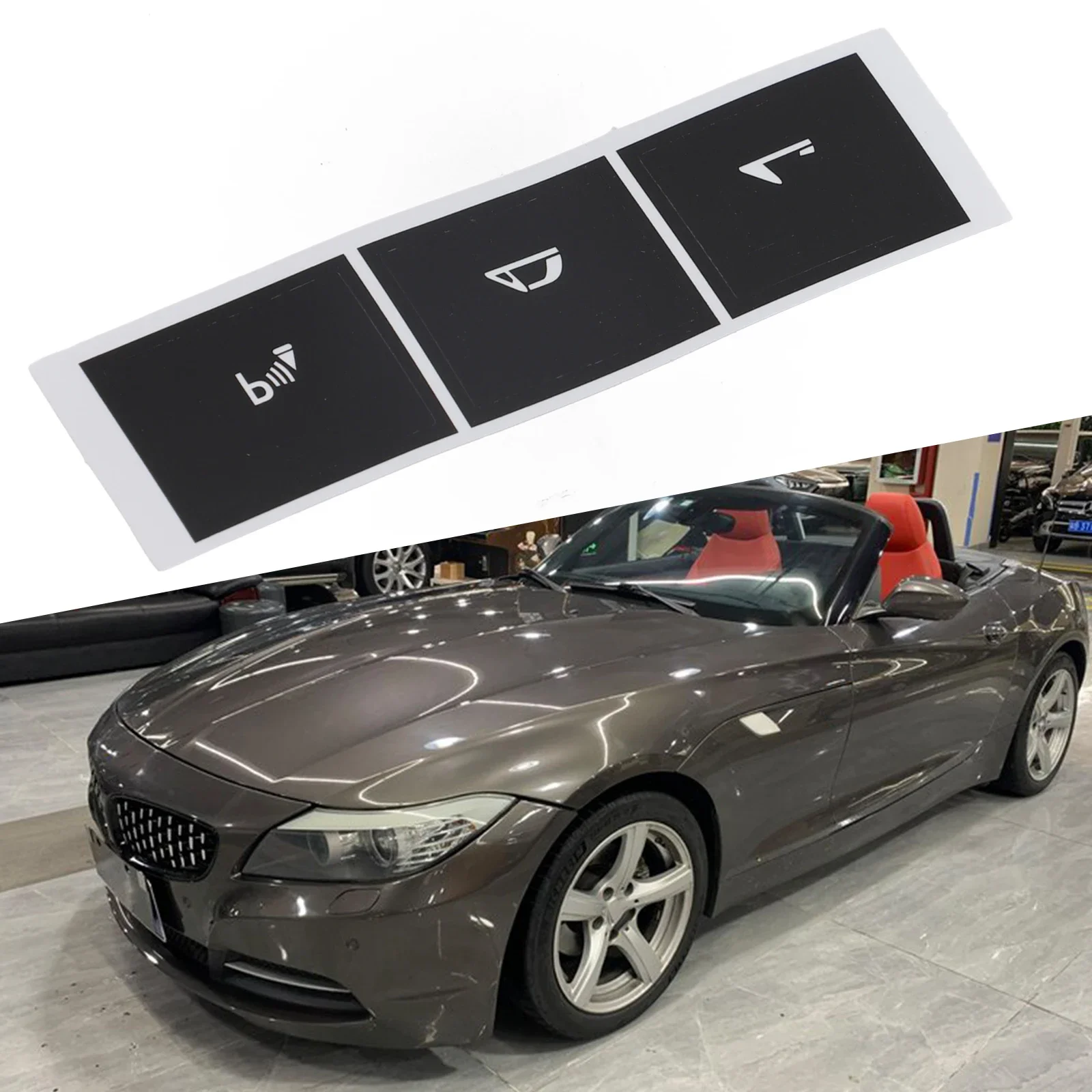 Vinyl Button Repair Decal Stickers For BMW Z4 E89 2009 2016 Center Console Push Buttons With Clear Lettering And Firm Adhesion