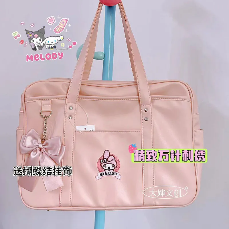 Kawaii Sanrio My Melody Cinnamoroll Kuromi Pompompurin Pochacco Handbag One Shoulder Bag Storage Bag Christmas Gift For Girls