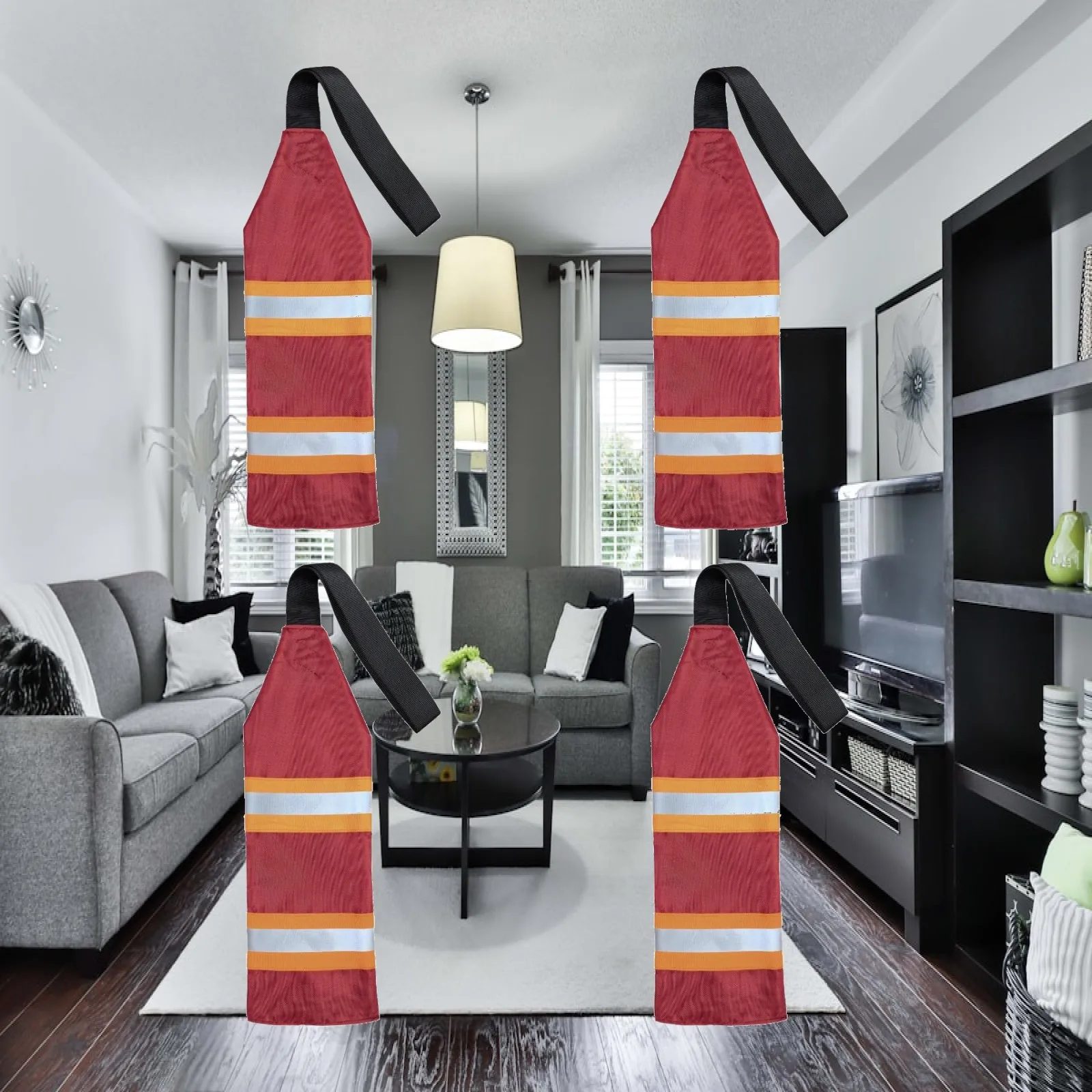 

4 Pieces Kayak Reflective Security Flag Warning Flag Enhanced Visibility Portable Professional Premium High Visibility
