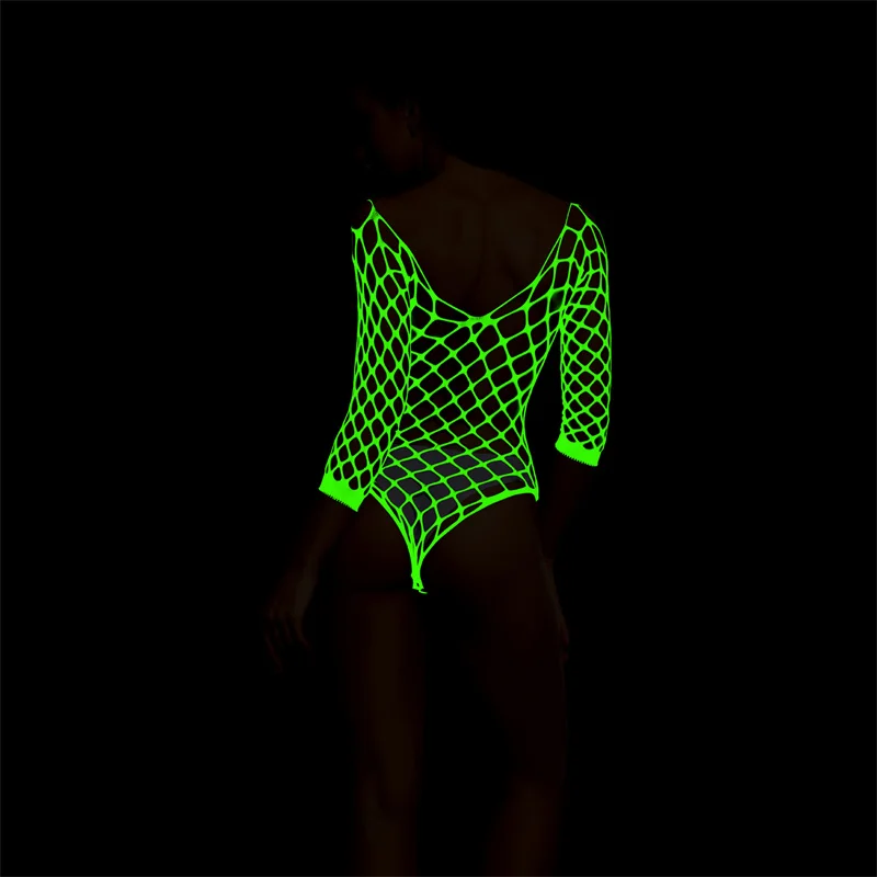 

Сексуальное женское белье, светящееся в темноте ажурное боди, кружевное платье Тедди, прозрачные колготки, бюстье без бретелек, праздничная одежда для ночного клуба