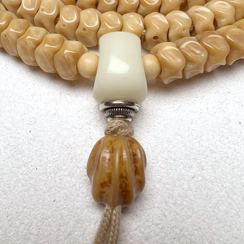 Chinese Style Lucky Blessing 108 Beads Nepal Dragon Spine Bodhi Mala Unisex High Density High Oil Bodhi Bracelet Necklace For