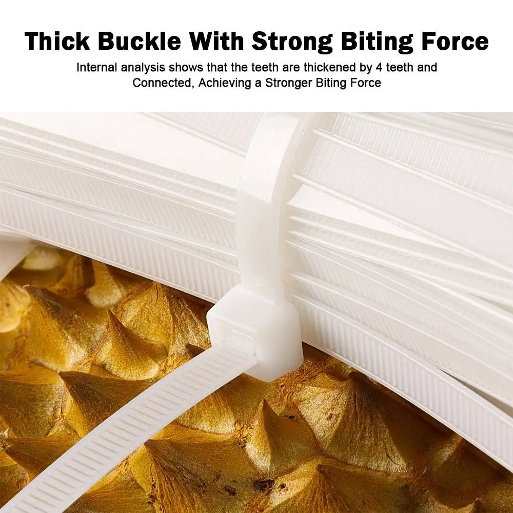 Extended Length Durian Zip Tie 650mm Size Nylon Material Nylon Cable Ties Multipurpose Decorative Mesh Garland Supplies