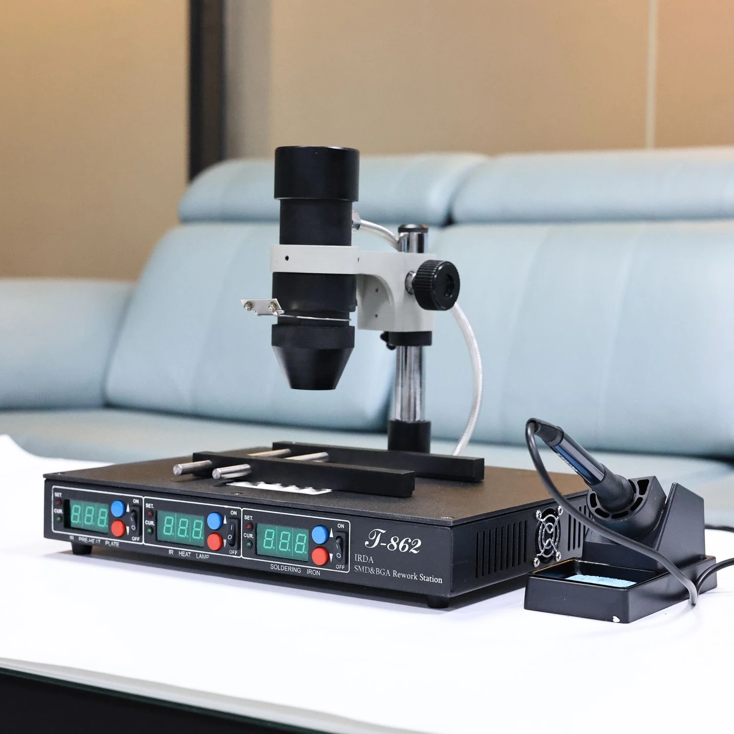 

PUHUI T-862 T862 IRDA Infrared BGA Rework Machine, BGA SMD SMT Desoldering Rework Station