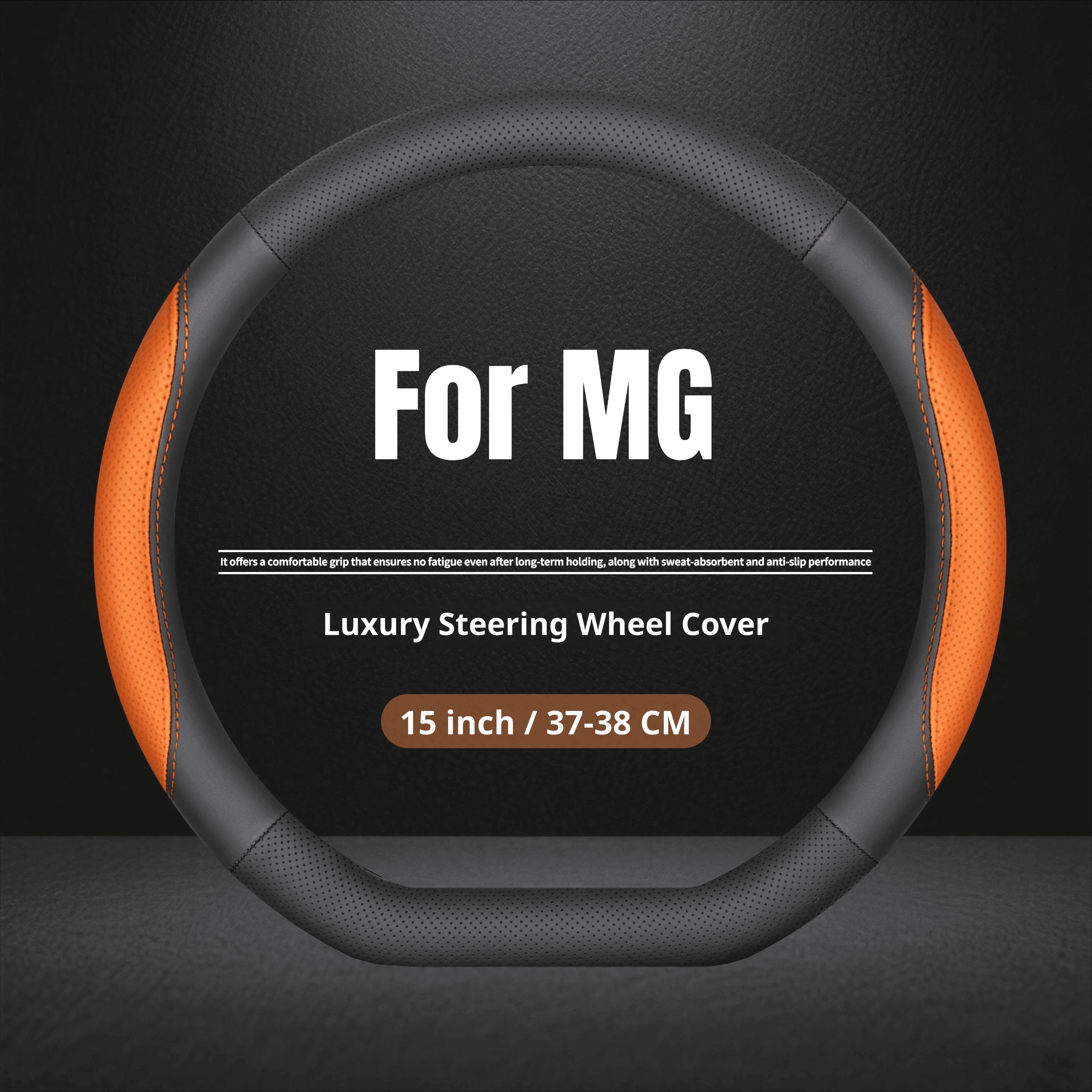 For MG Luxury Steering Wheel Cover Soft Touch 15 Inch Fit MG4 MG5 MG ZS MG HS MG GT MG7 MG One Marvel R Car Interior Accessories