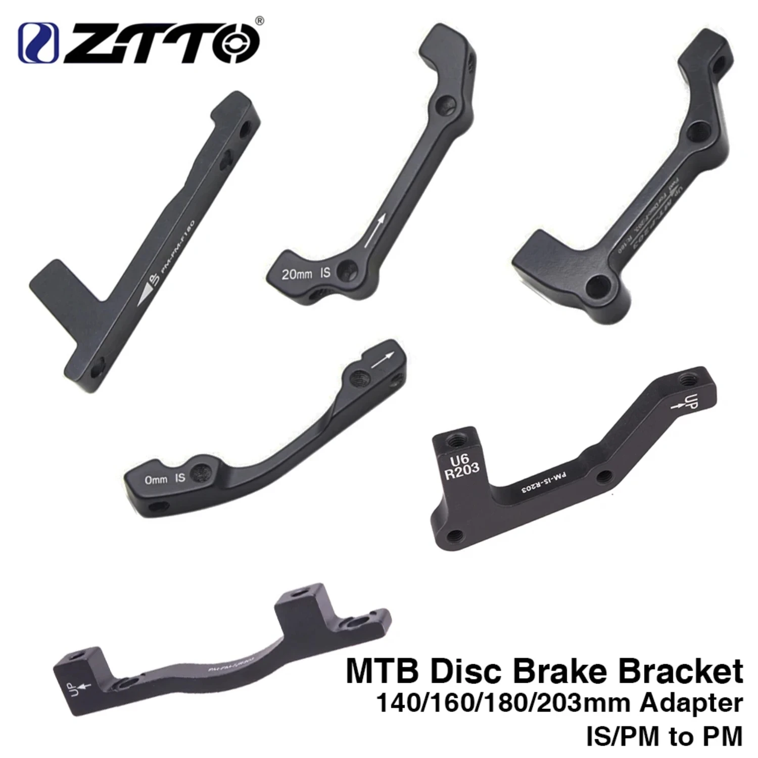 Disc Brake Mount Adapter MTB Ultralight Bracket  PM A B to PM A Bicycle Disc Brake Adaptor  140 160 180 203mm rotor Brake pads M