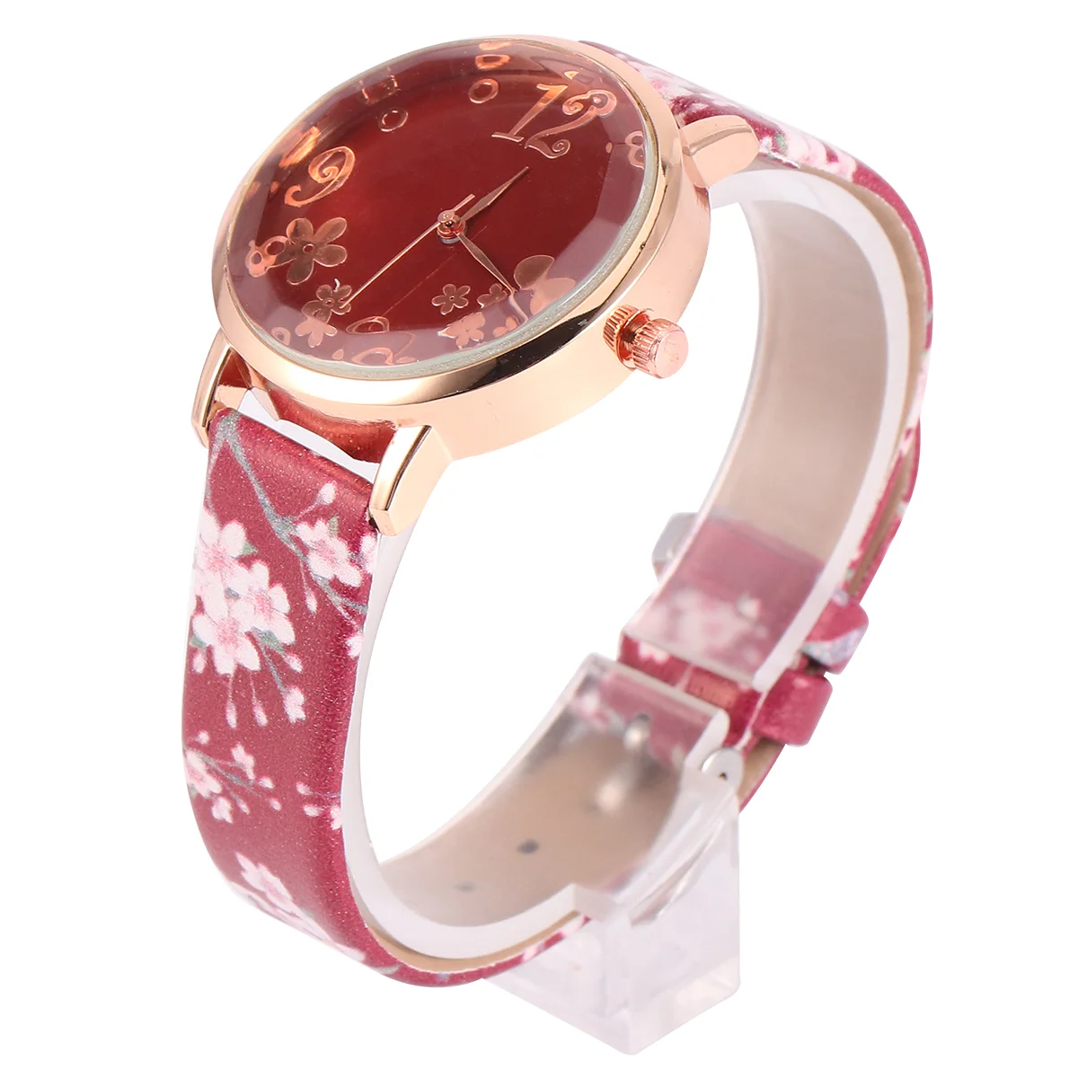 

1pc Plum Blossom Pattern Wristwatch Fashion Lady Watch Wrist Decor lady wristwatch lady quartz watch