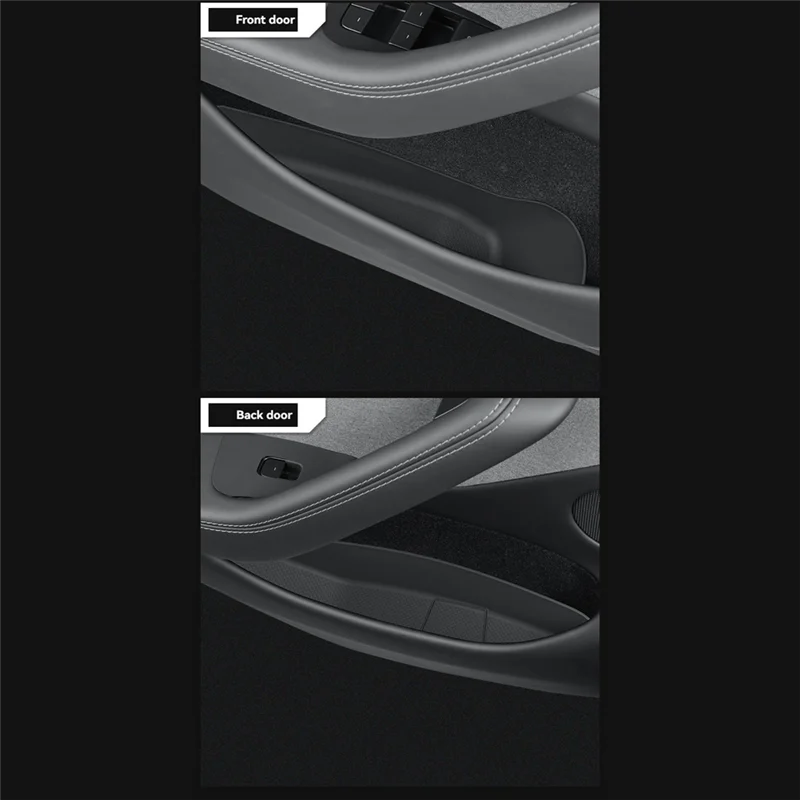 

Hot Selling-Car Door Side Storage Box For Tesla Model Y Juniper 2025 Front Rear Door Handle Slot Tray Car Interior Accessories,C