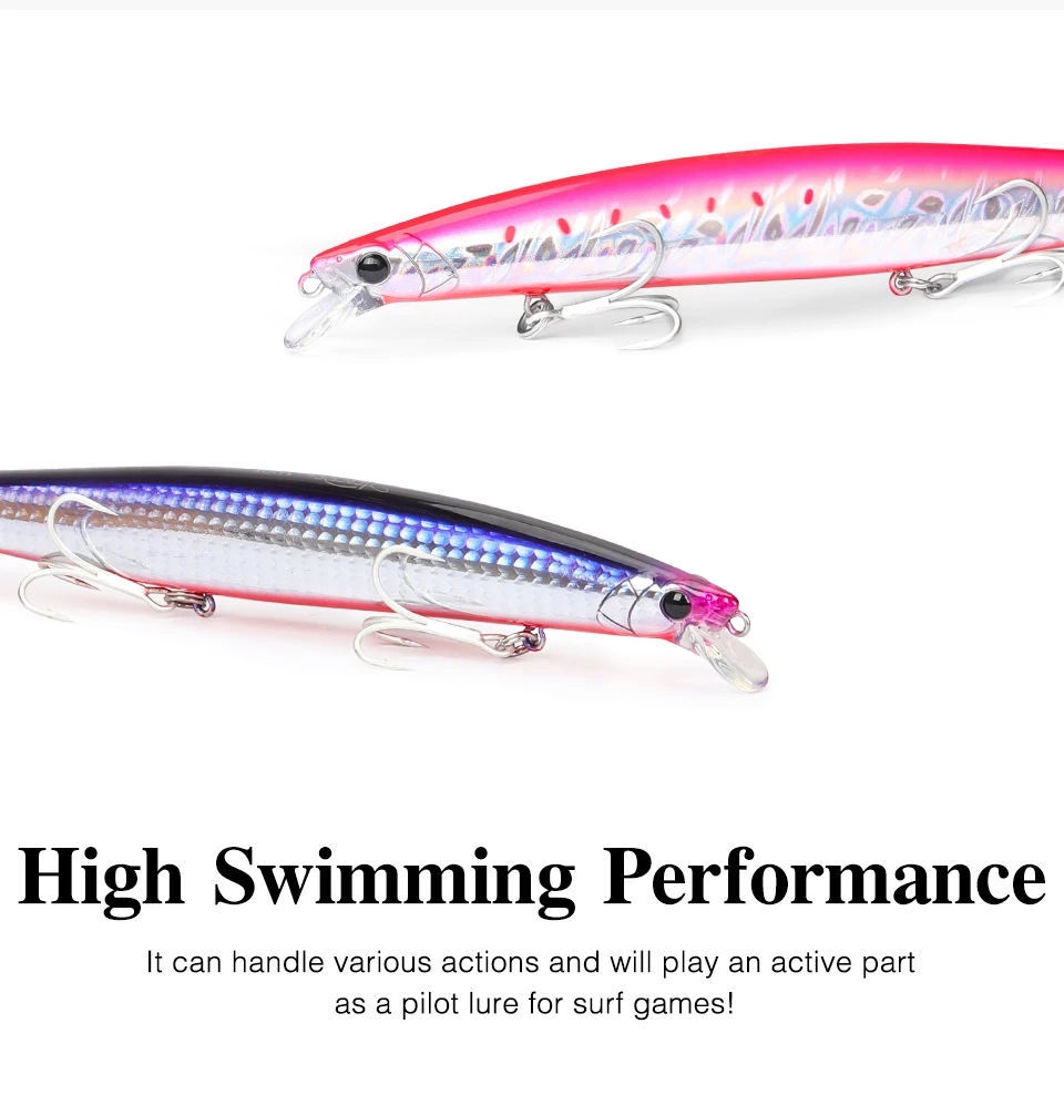 TSURINOYA 160F Schwimmender Minnow-Angelköder STINGER 163 mm 31 g Langer Wurf Künstlicher Seebarsch Salzwasser Große harte Köder – Detail 11