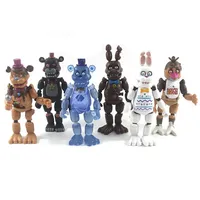 6pcs Set Game FNAF Action Figure Doll With Light Animatronics Toys Decoration Crafts