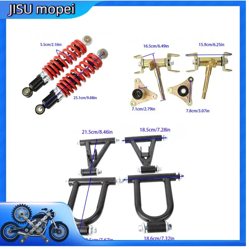 

NEW 220mm Front Suspension Upper/ Lower Swingarm Assembly Fits ATV Quad Bike Go Kart, High Performance
