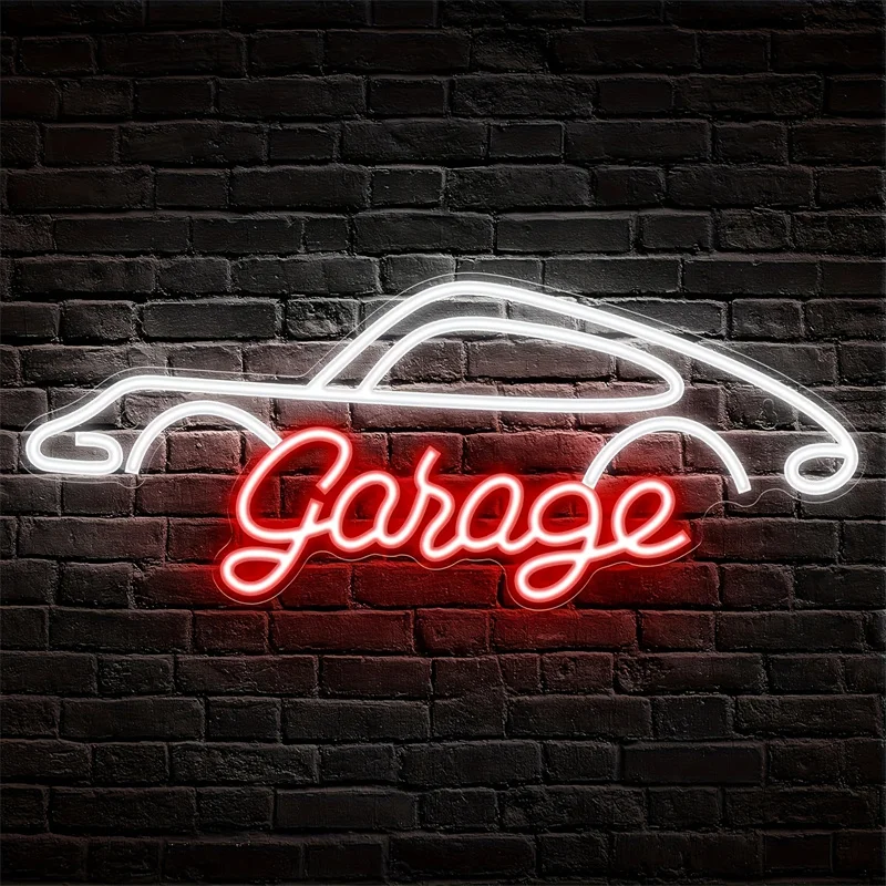 Garage Multi Color LED Neon Sign Design Switch Control USB Powered No Battery Required for Home Bar Shop Decor Repair Neon Light