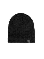 Winter Woolen Padded Warm Outdoor Coldproof Cotton Black Stacked Big Head Knit Hat for Men