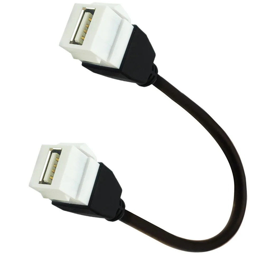 USB 2.0 Female Head With Buckle Panel Female Port Cable USB Wall Plug USB Direct Insertion Panel Cable USB 2.0 With Cable Socket