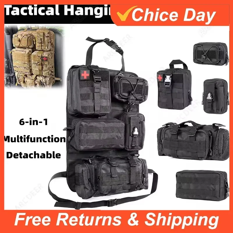 

Высококачественные тактические подвесные органайзеры 6-в-1 для заднего сиденья автомобиля, универсальные, подходят для большинства автомобилей Amag