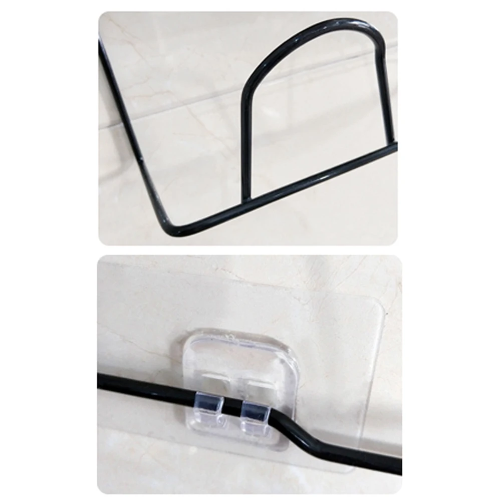 

6Pcs Iron Shoes ganizer Monolayer Slipper Hanging Shelf Household Wall Mount No Drill Smooth Surface Bathroom Shoe Rack Storage