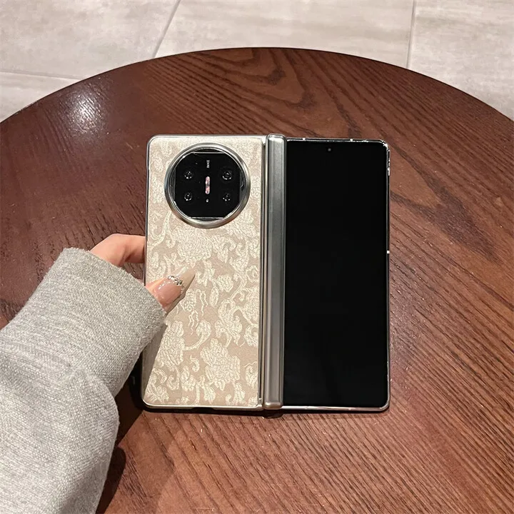

For Huawei Mate X6 Phone Case X5 Folding Mate X3 New Collector's Edition Women's Leather Satin Patterned Hinge Protective Cover