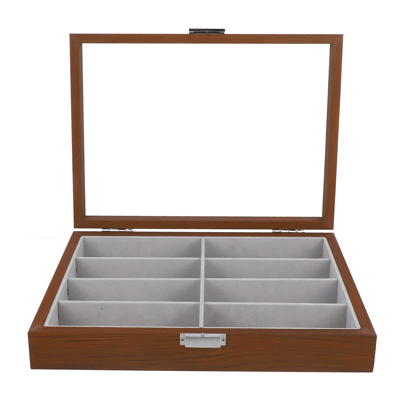 

8 Pairs Eyeglass Organizer Wooden Storage Box Display Case for Home Travel Eyewear Collection Anti Dust Scratch
