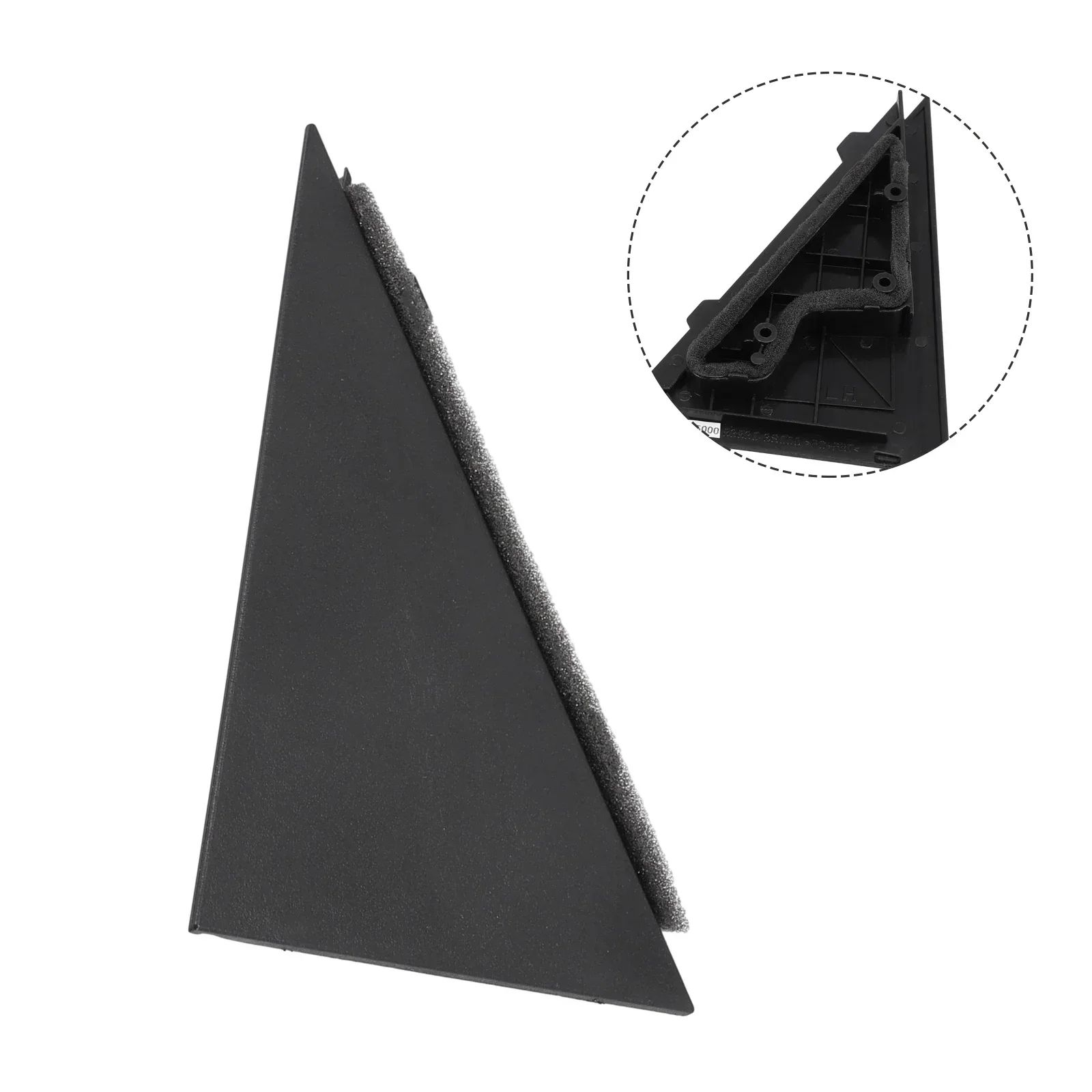 Rear Left Door Pillar Molding Cover for Hyundai Sonata 2009 2014 Black Plastic Material Enhances Vehicle's Look