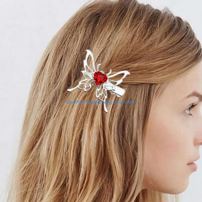 

E56A Fashion Hair Barrettes Electroplate Butterfly Hair Pin Women Hair Shaping Clip