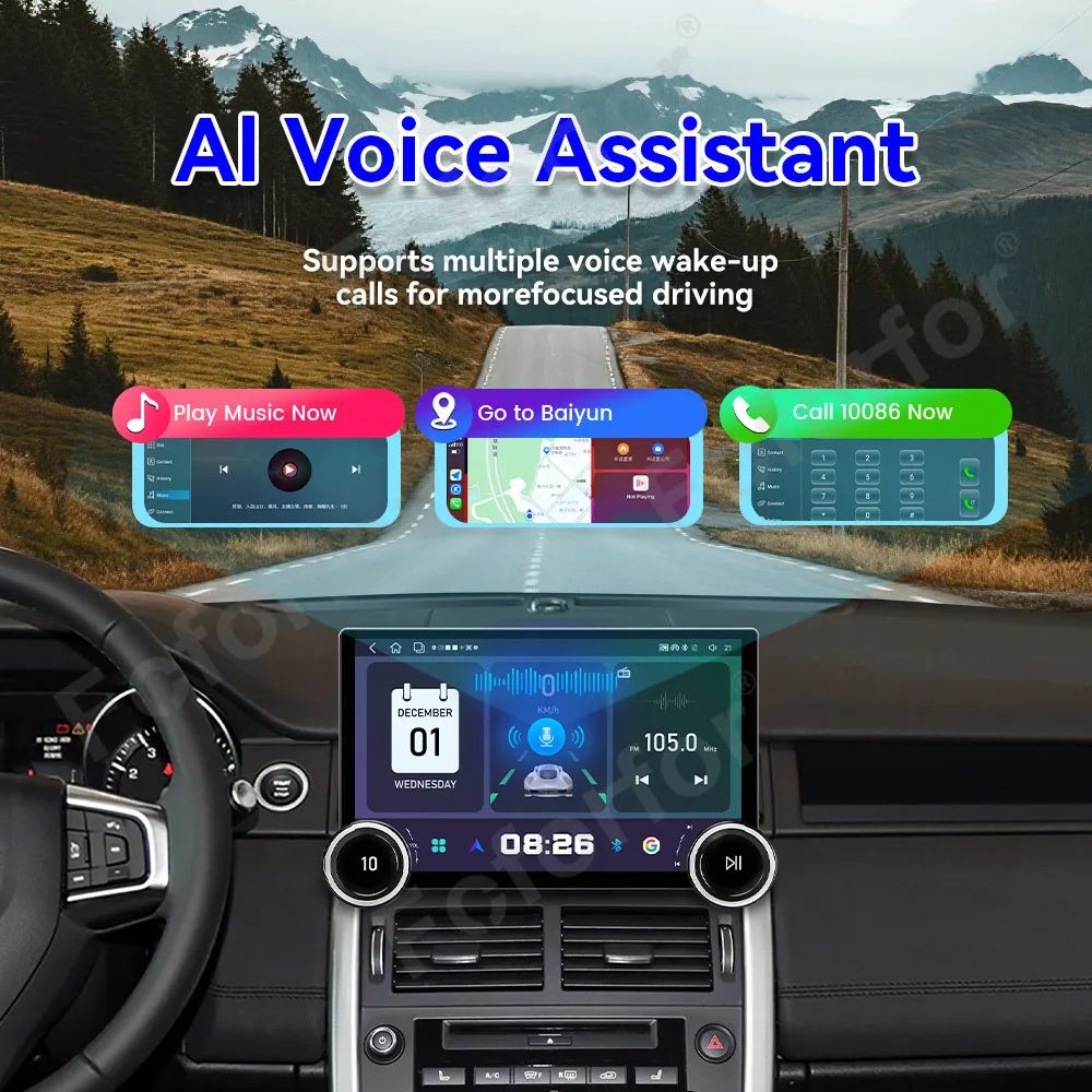 Slim Premium 11.5 Inch Android 15 HD Touch Carplay Android Auto Multimedia Radio For Land Rover Discovery Sport 2015-2019
