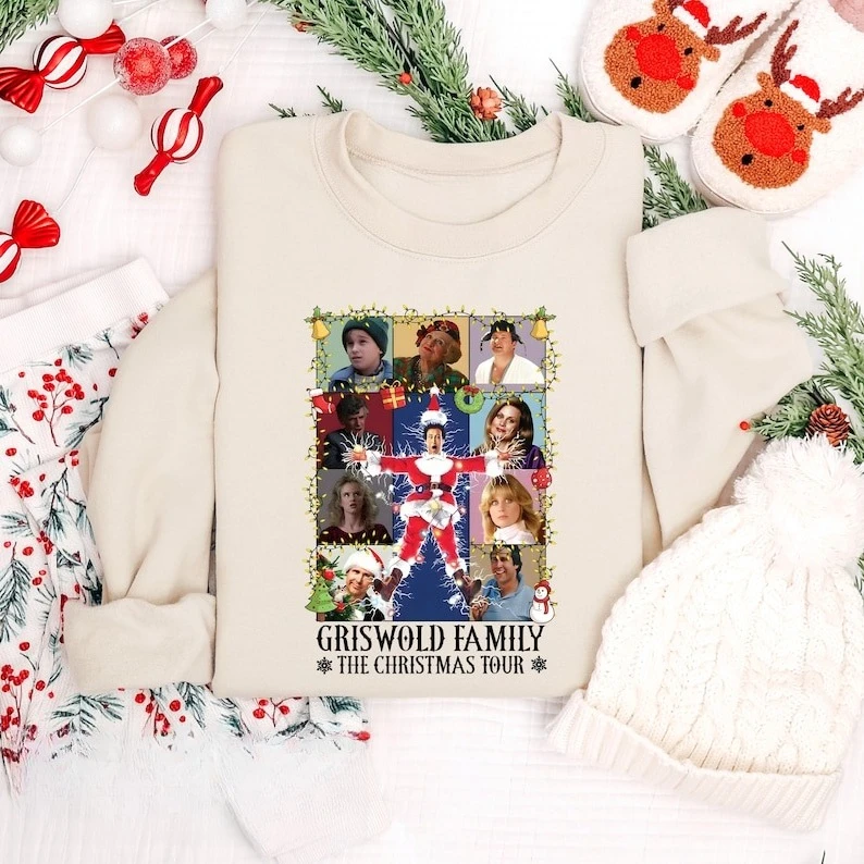 Griswold Family Christmas Tour Co Sweater National Lampoon Vacation Funny Portrait Pattern Sweatshirt Creative Trend Clothing