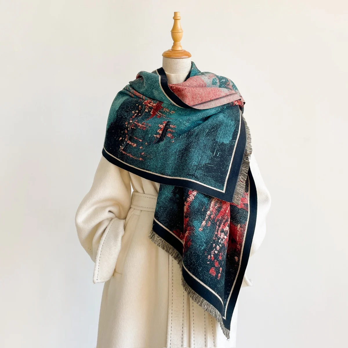 Women's Scarf Female Hijab Bandana Pashmina Shawl Wrap Cashmere Versatile Ornament For Festival Picnic Commute And Various