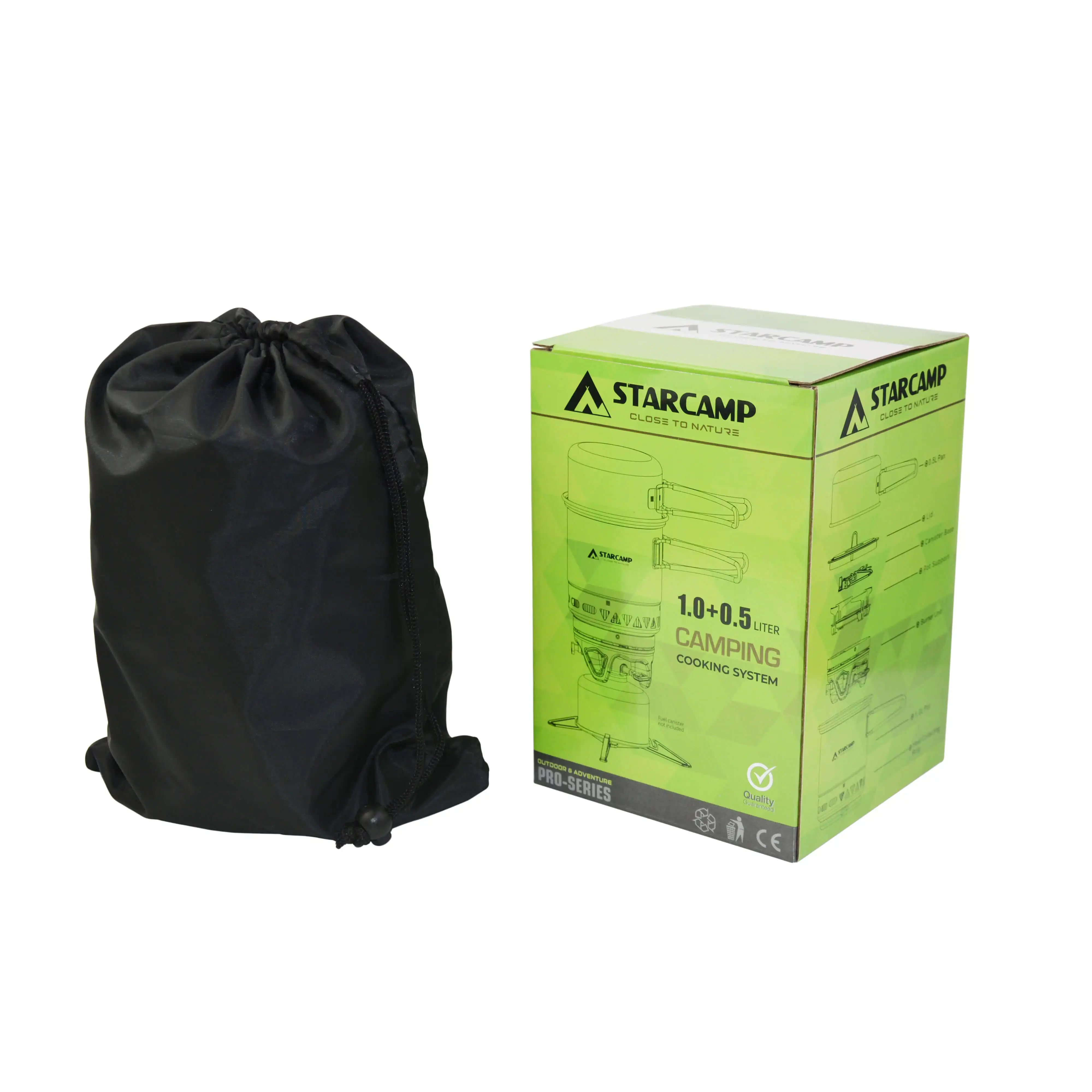 STARCAMP 1000 + 500ml sac à dos Solo extérieur randonnée Camping système de cuisson à gaz cuisinière à Jet en acier brûleur à gaz Butane Propane