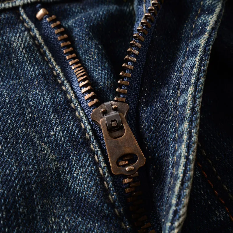 Fashion Vintage Men Jeans High Quality Retro Black Blue Stretch Elastic Slim Ripped Jeans Men Embroidery Designer Denim Pants