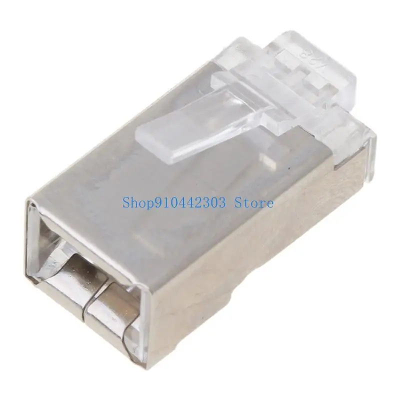 

L4MD CAT6 Pass Through RJ45 Modular Plug Connectors 8P8C Crimp End Plug for Ethernet
