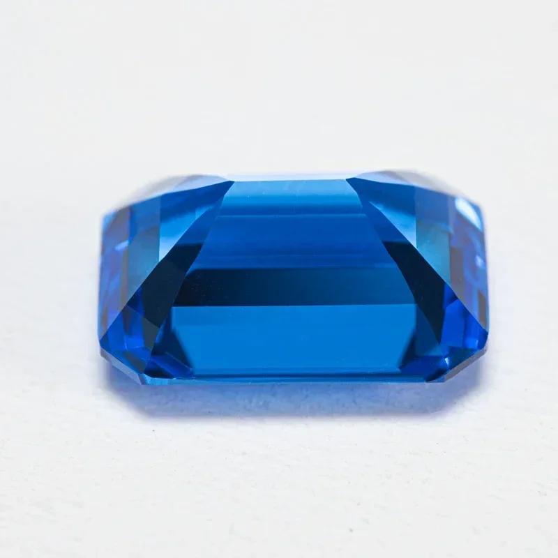 Lab Grown Cobalt Spinel Blue Demon Color Emerald Cut VVS1 Selectable AGL Certificate Gemstone Charms DIY Jewelry Making Material