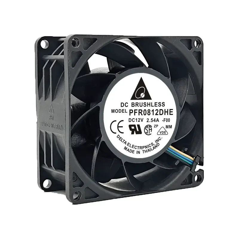 PFR0812DHE Delta 8038 for 12 V 2.54 A 4-wire PWM server cooling fan 8 cm high airflow heavy-duty cooling fan