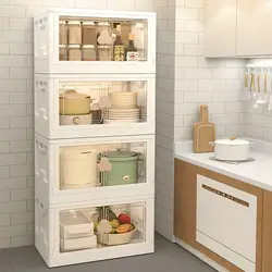 2 Size Storage Cabinets For Kitchen, Bedroom, Living Room, Office, Stackable Cube Storage Organizer