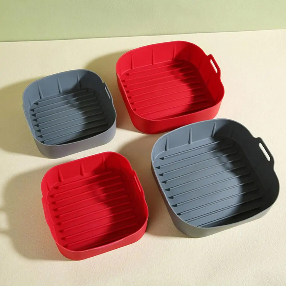 بطانة سلة مقلاة هوائية من السيليكون ، بطانات مقلاة خَبز مع مقابض ، بطانة فرن من الدرجة الغذائية ، مقلاة هوائية 4-6 Qt #4