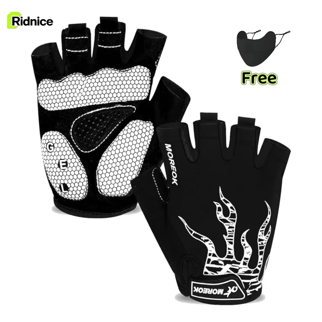 

Ridnice Cycling Gloves Bike Gloves for Men/Women-[5MM Gel Pad] Half Finger Bicycle Biking Gloves for Cycling/Motorcycle/ Sports