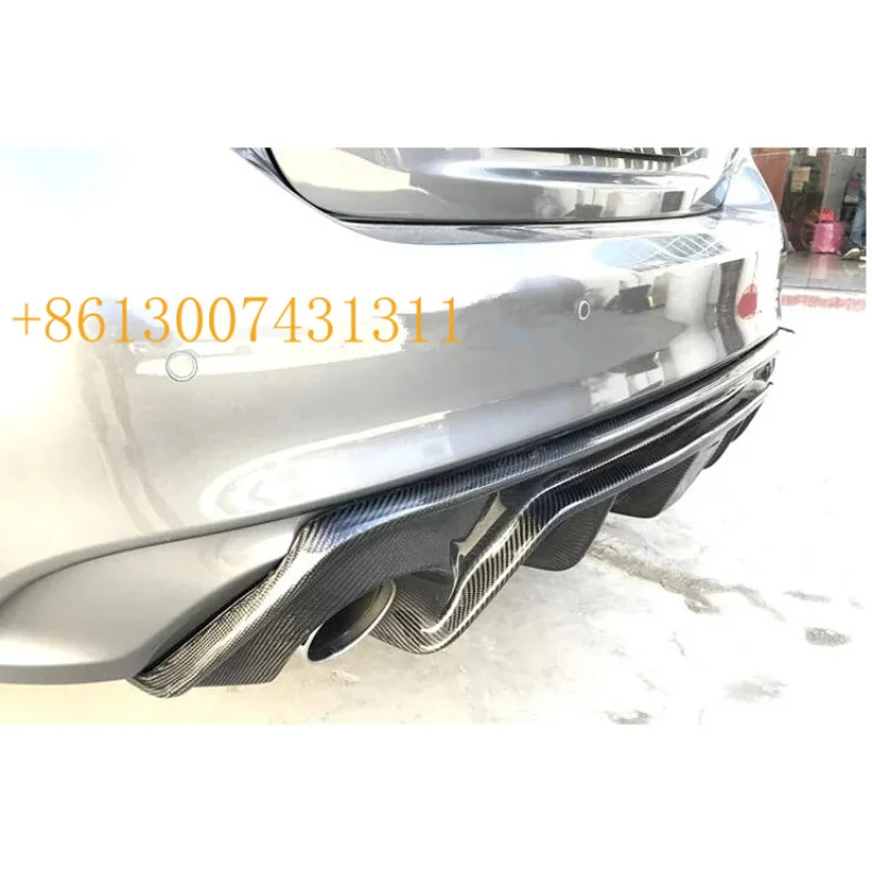 

FactoryUniversal Carbon Fiber Rear Bumper Diffuser with LED Lights Q50 Models Aero Kit Peormance Upgrade Styling