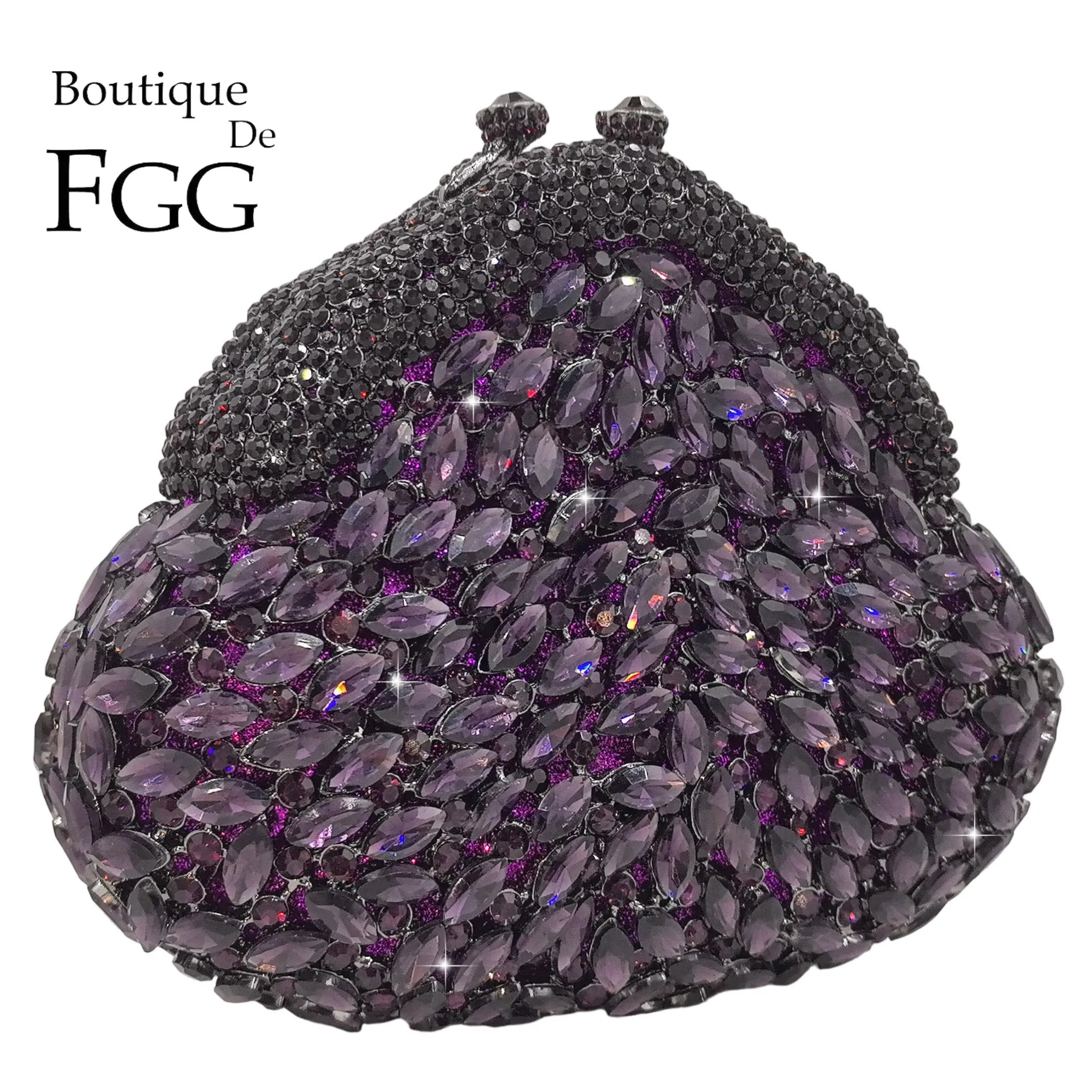 

Бутик De FGG Фиолетовый винный кувшин с кристаллами, кошельки и сумки, клатч со стразами для женщин, клатч для выпускного вечера