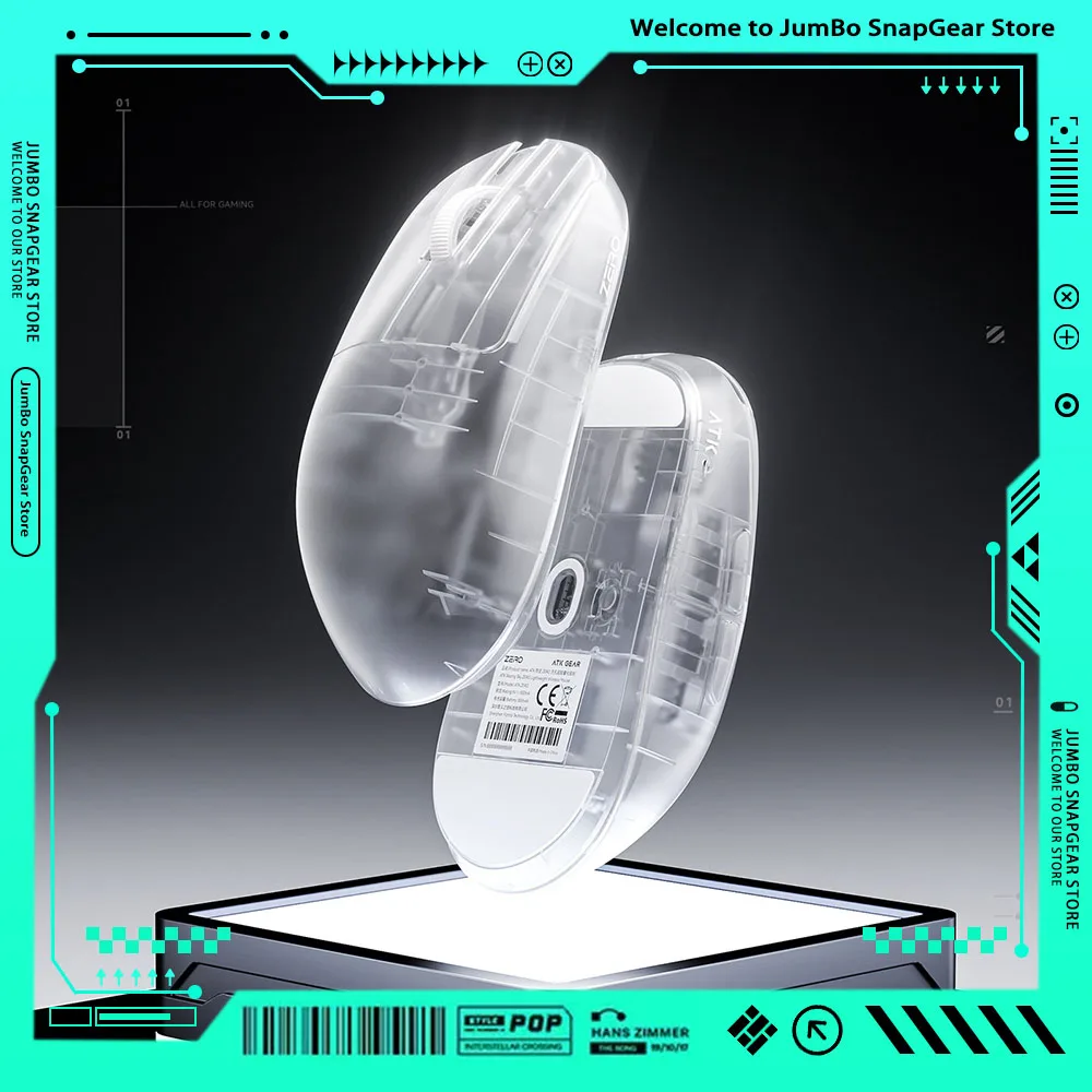 ATK ZERO Wired & Wireless Gaming Mouse PAW3950 Ultra Sensor Dual 8K 42000DPI 39g Ultra-Lightweight PC Gaming Esports Gifts