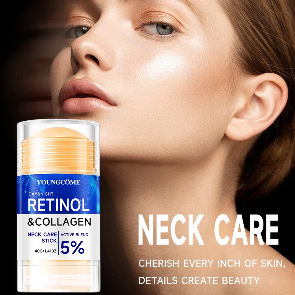 Retinol & Collagen Neck Cream Stick Eliminate Neck Fine Lines Deeply Hydrate Firming Tightening Nourishing Care Cream Stick