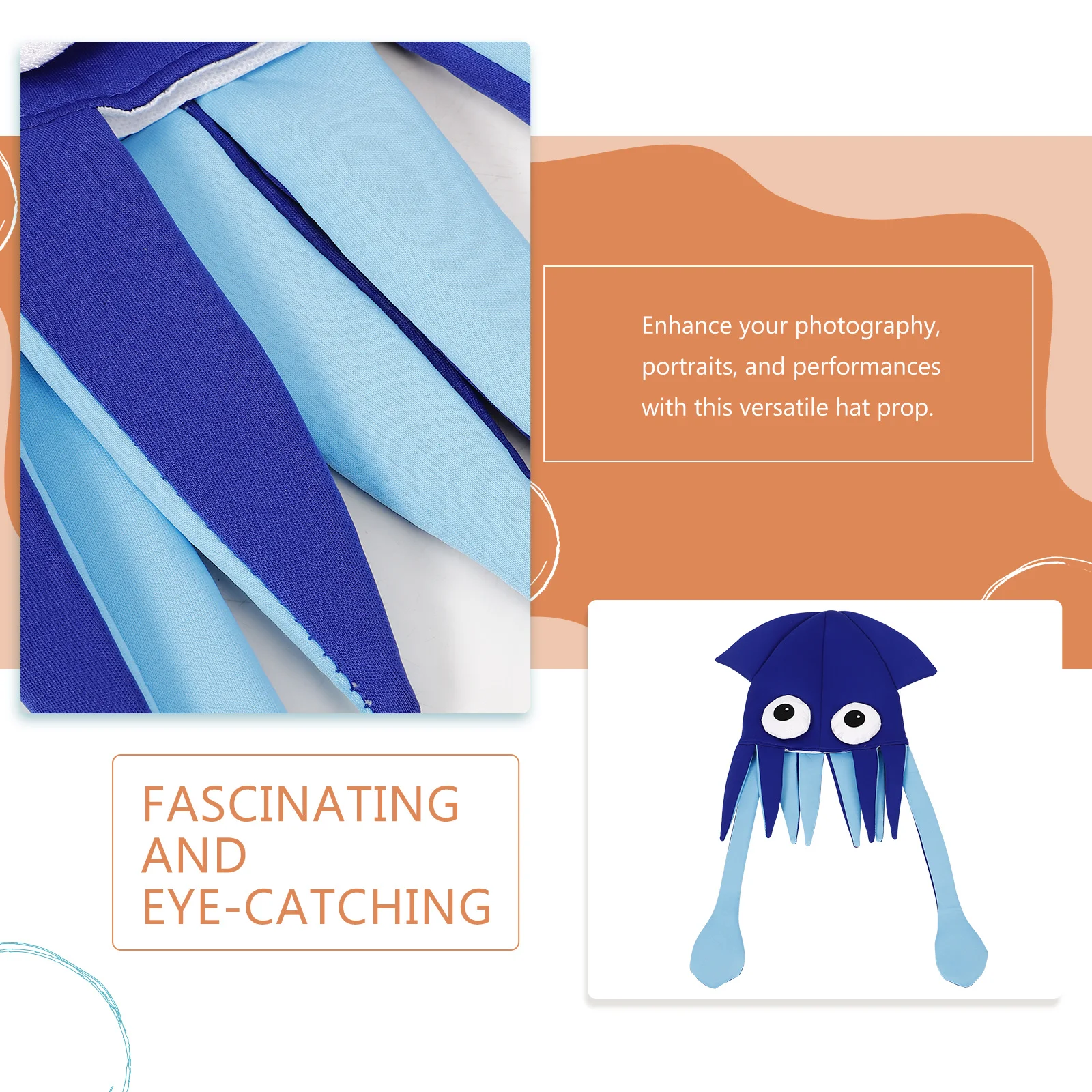 

Octopus Hat Cartoon Headgear For Cosplay Party Carnival Halloween Festival Performance Prop Animal Costume Accessory