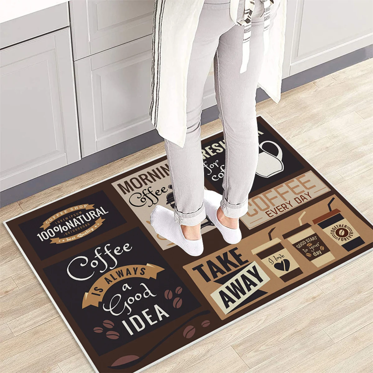 American Style Entrance Door Mat Household Kitchen Water Oil Absorbing Floor Mats Full Kitchen Mats Accessories Prayer Mat Home