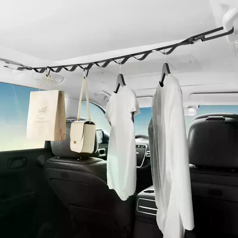 Car Clothes Drying Rope, Multi-functional Hanging Hanger For Vehicle Rear Seats, Storage And Fixing Hook