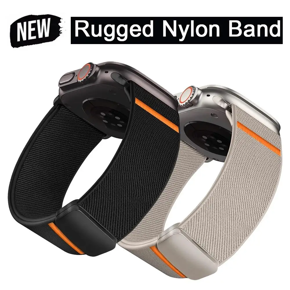 حزام مغناطيسي لساعة أبل العصابات 49 مللي متر 45 مللي متر 46 مللي متر 44 مللي متر 42 41 40 مللي متر الرياضة النايلون كوريا سوار IWatch Ultra2-10 9 8 7 6 الساعات