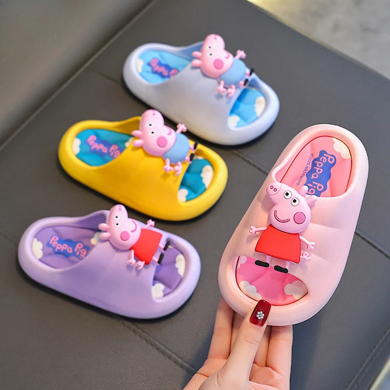 ハスブロ ペッパピッグ スリッパ 男の子と女の子用 夏 屋内 通気性 滑り止め ホームスリッパ かわいい アウトドア カジュアル サンダル ギフト 新しい